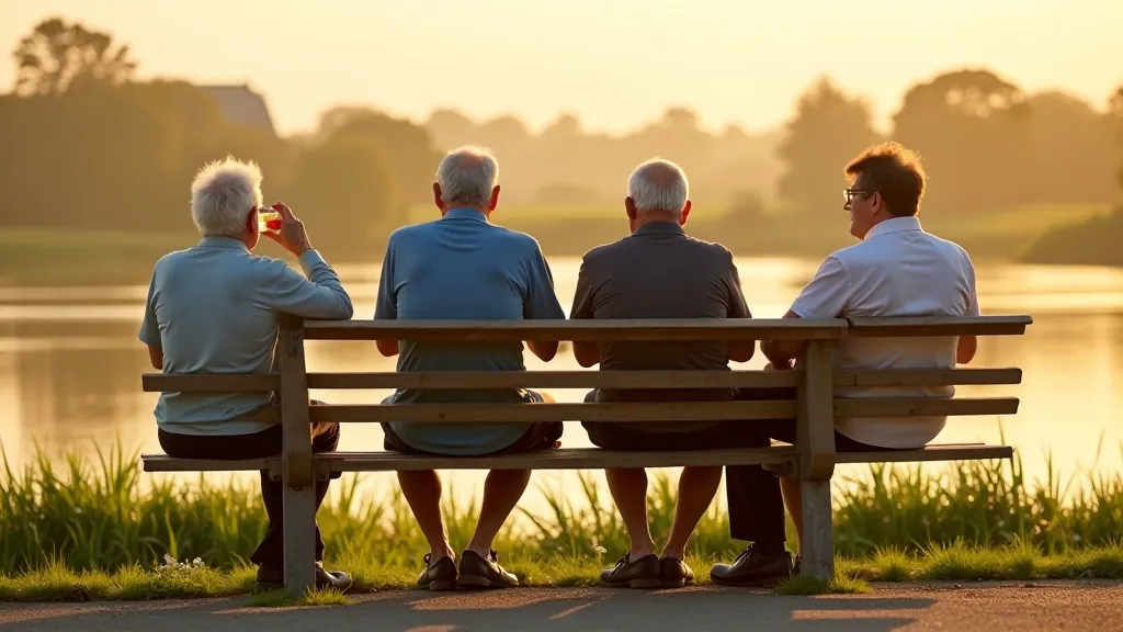 Small group of cyclists taking a break at a scenic overlook on the greenway